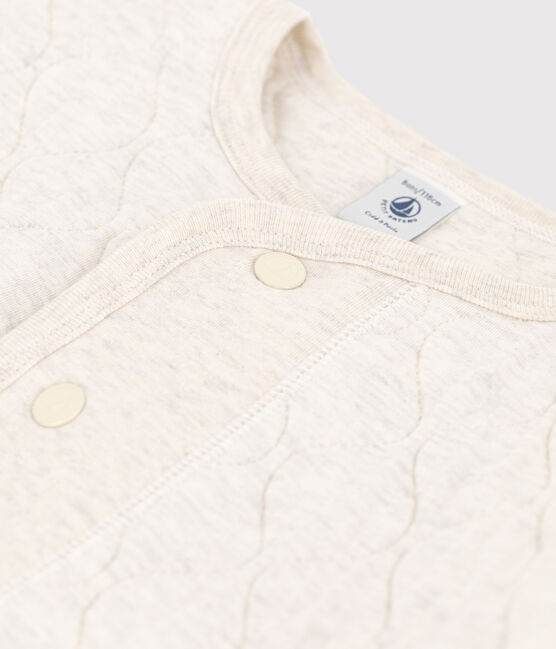 Kinder-Cardigan aus Doppeljersey für Mädchen beige MONTELIMAR CHINE