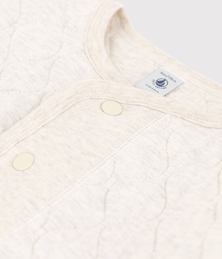 Kinder-Cardigan aus Doppeljersey f&uuml;r M&auml;dchen beige MONTELIMAR CHINE