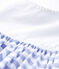 Kurzärmeliger Baby-Body für Mädchen weiss MARSHMALLOW/blau RIYADH
