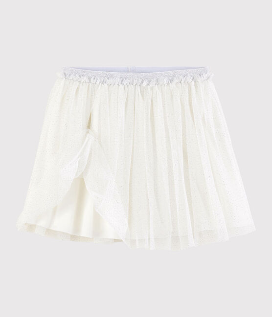 Kinderrock aus Tüll für Mädchen weiss MARSHMALLOW/grau ARGENT