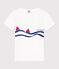 Kurzärmeliges T-Shirt aus Baumwolle für Kinder  weiss ECUME/weiss MULTICO