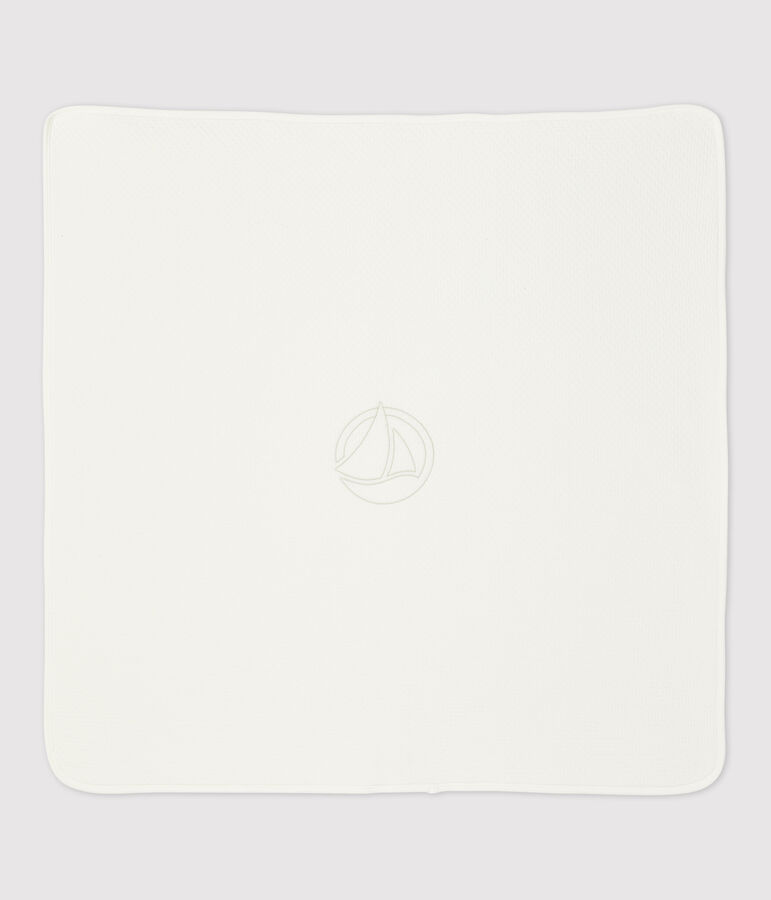 Baby-Decke aus Bio-Baumwolle weiss