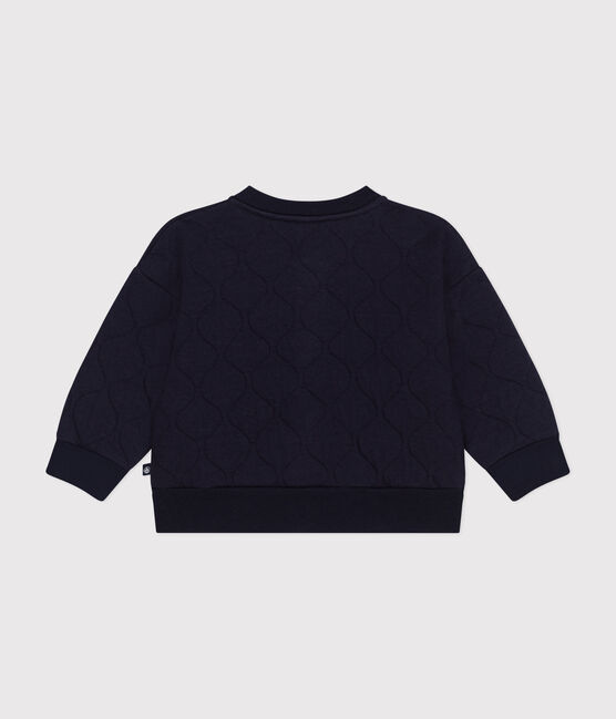 Baby-Teddyjacke aus gestepptem Doppeljersey blau SMOKING