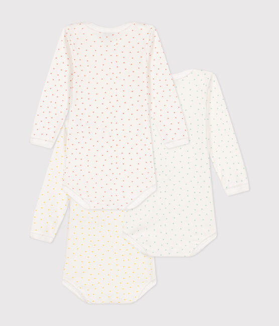 3er-Set langärmelige Baby-Bodys mit Herzmotiv aus Baumwolle variante 1