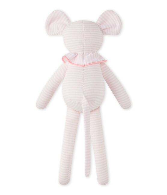Kuschelmaus im Milleraies-Ringelmuster rosa VIENNE/weiss ECUME CN