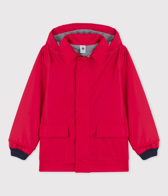 KLASSISCHE KINDER-REGENJACKE AUS RECYCELTEM MATERIAL rot TERKUIT