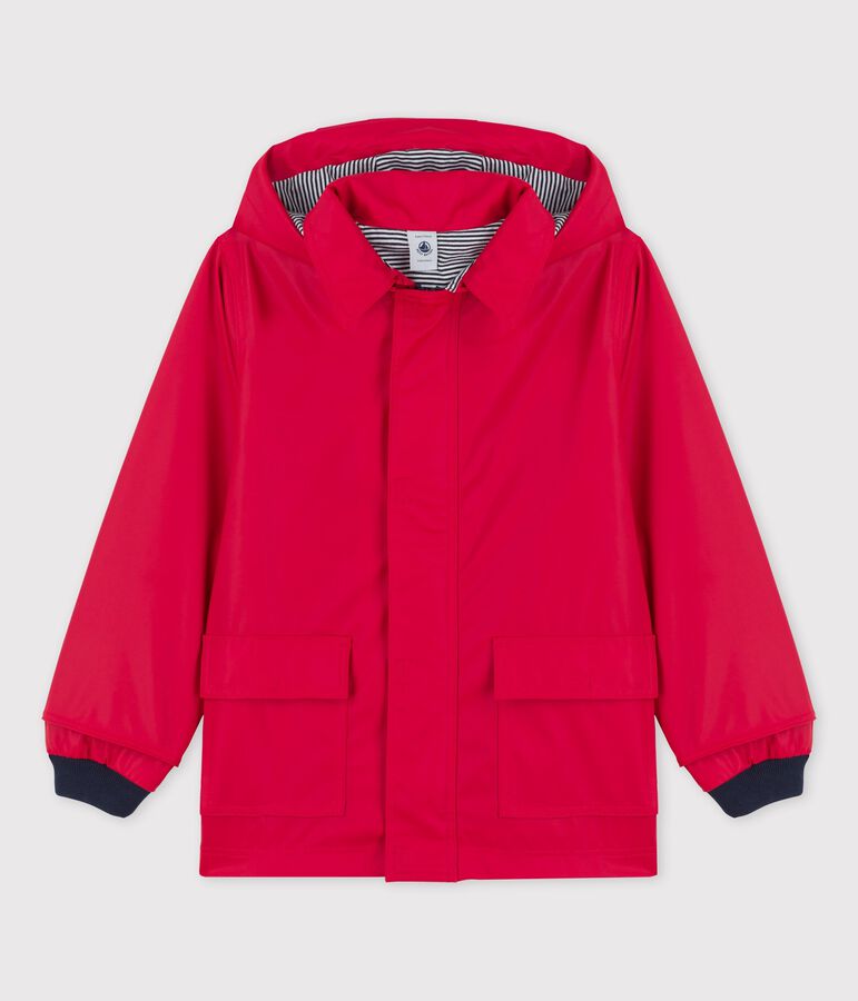 KLASSISCHE KINDER-REGENJACKE AUS RECYCELTEM MATERIAL rot