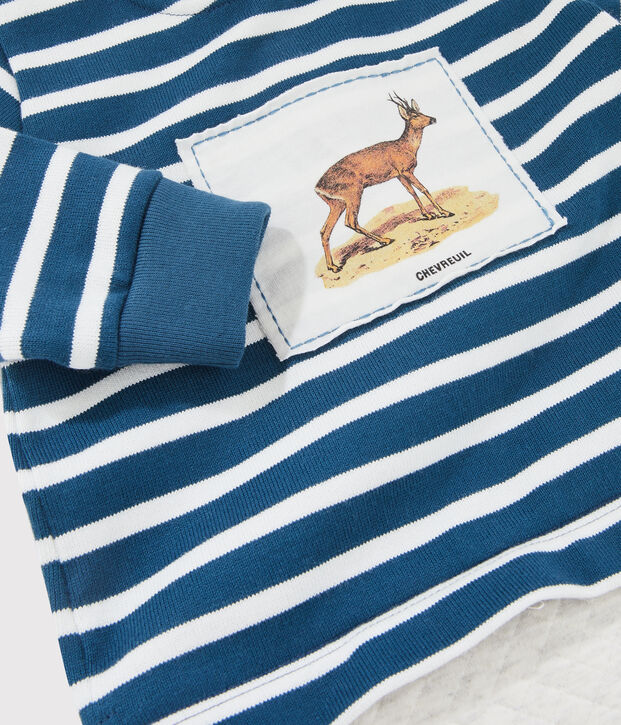 Langer Overall Petit Bateau x Deyrolle blau/vielfarbig