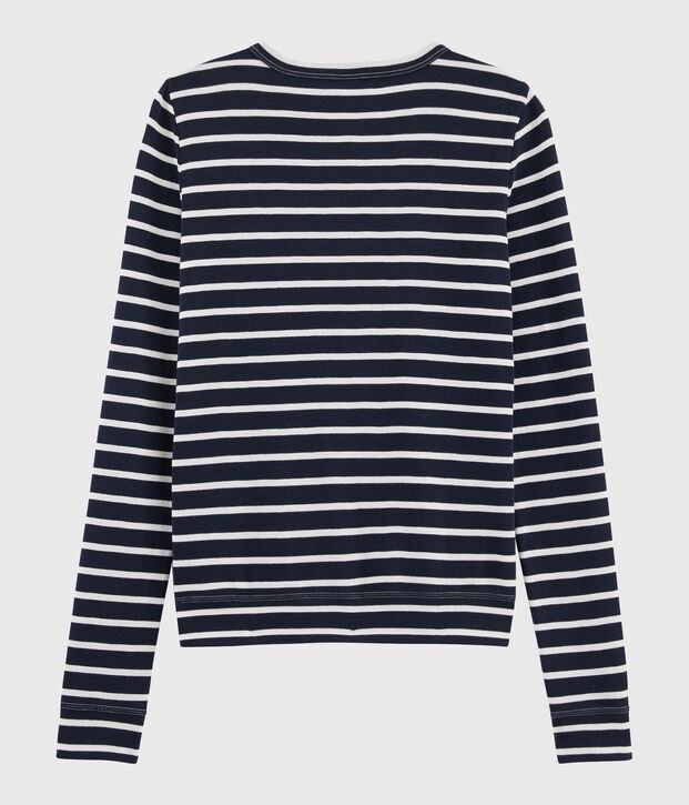 Cardigan f&uuml;r Damen blau/weiss