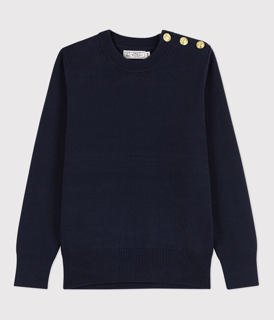 Klassischer Marinepullover aus Baumwolle für Damen blau SMOKING