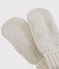 Fausthandschuhe für Mädchen weiss MARSHMALLOW/gelb OR