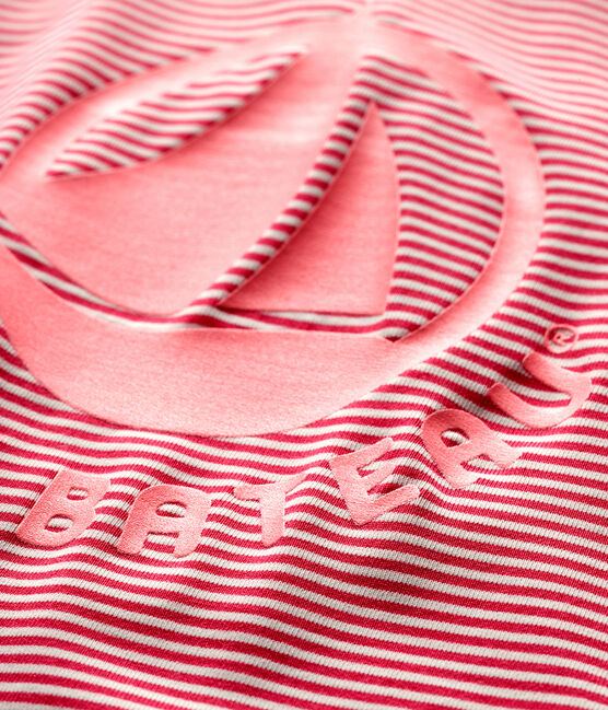 Baby-Badeanzug aus recyceltem Material rosa GEISHA/weiss MARSHMALLOW