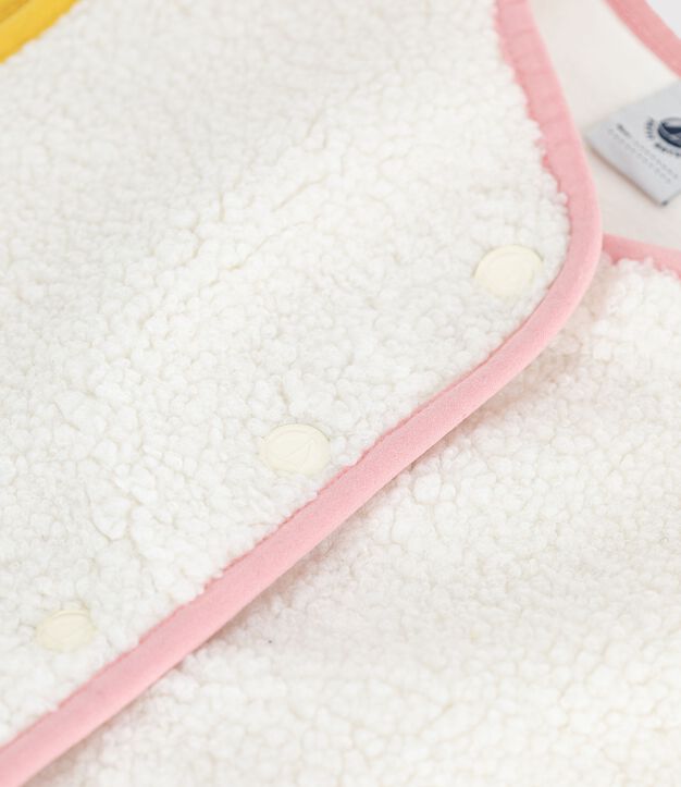 Kinder-Weste aus einfarbigem Sherpa MILK