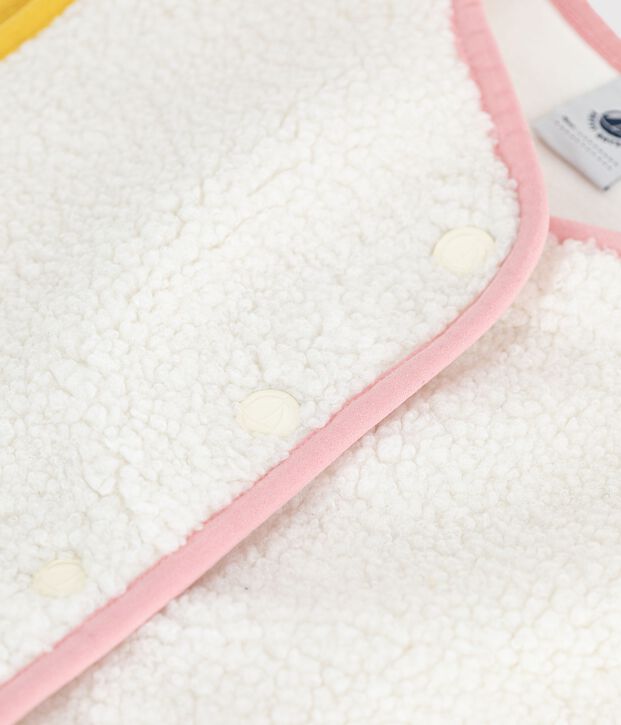Kinder-Weste aus einfarbigem Sherpa MILK