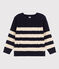 Irischer Kinderpullover aus Baumwolle mit Streifen blau SMOKING/ AVALANCHE