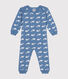 Baby-Pyjama ohne Füße aus Baumwolle mit Wal-Printmotiv