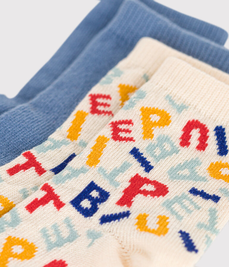 2er-Set Baby-Socken aus Petit Bateau-Baumwolle vielfarbig