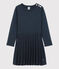Kinderkleid aus Baumwolle für Mädchen blau SMOKING BRILLANT