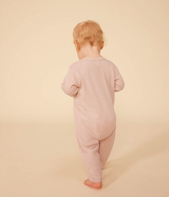 Baby-Pyjama ohne Füße aus Baumwolle rosa SALINE