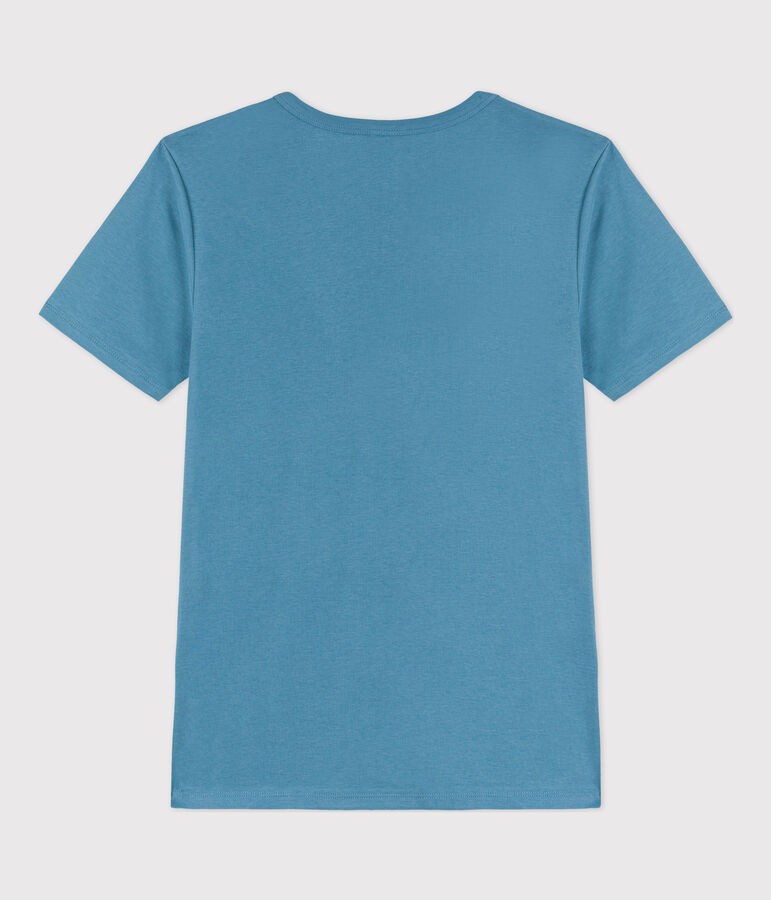 T-Shirt L&rsquo;ICONIQUE aus Baumwolle mit V-Ausschnitt f&uuml;r Damen blau