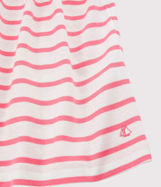 Kinder-Kleid für Mädchen weiss MARSHMALLOW/rosa CUPCAKE