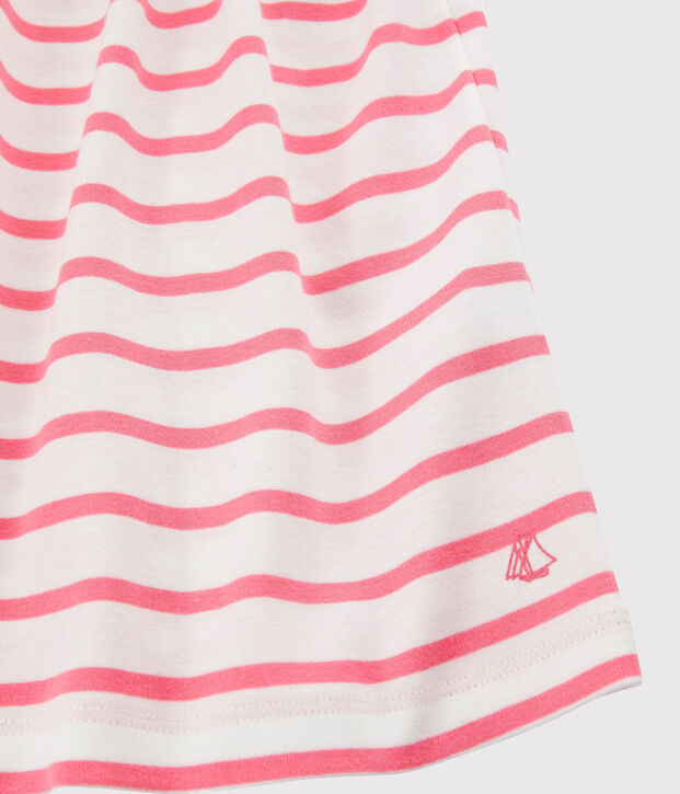 Kinder-Kleid f&uuml;r M&auml;dchen weiss/rosa