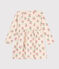 Langärmeliges Kinder-Kleid aus Molton für Mädchen weiss AVALANCHE/ MULTICO