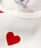 Kinderpyjama aus Molton mit Herzmotiv weiss MARSHMALLOW/rot TERKUIT