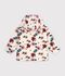 Kapuzenjacke f&uuml;r Kinder aus Sherpa mit Blumenmuster naturfarben/vielfarbig