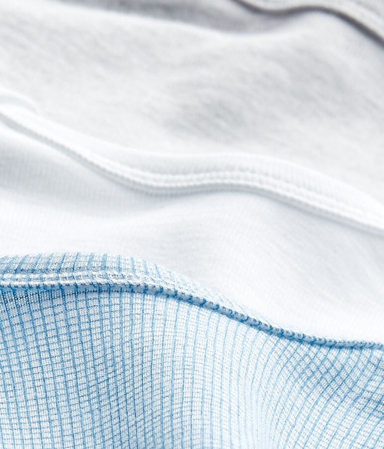 Baby-Jungen-Kurzarmbodys im 3er-Set weiss