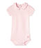Baby-Mädchen-Body mit Kragen rosa Vienne