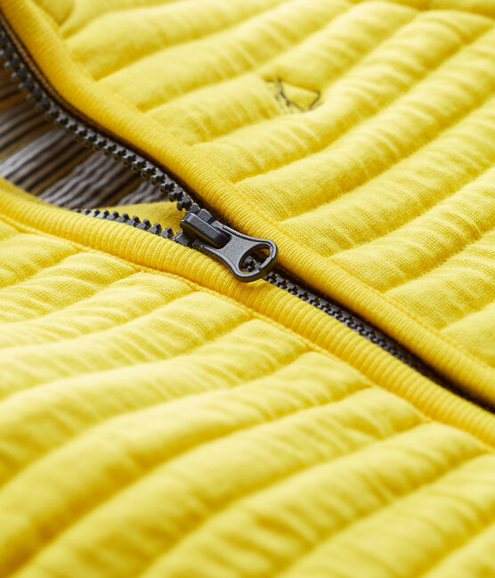 Ärmelloser baby-blouson aus gestepptem doppeljersey jungen gelb JAUNE