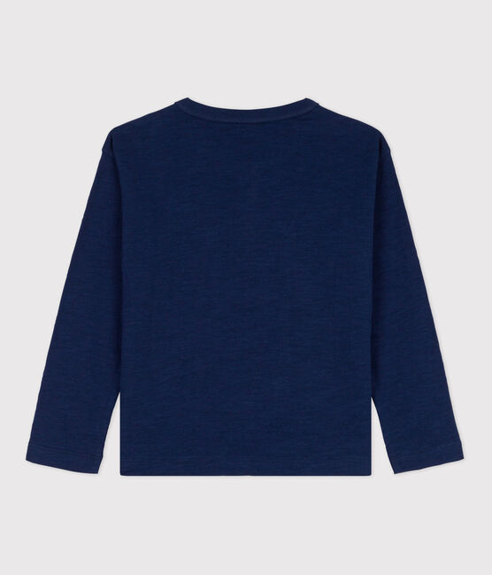 Langärmeliges Kinder-T-Shirt aus Baumwolle für Jungen blau MEDIEVAL