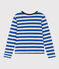 Damen-T-Shirt LE DROIT aus Baumwolle mit Rundhalsausschnitt NEWBLEU/ MASTOC