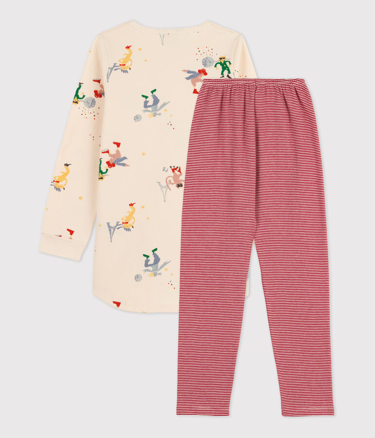 Phosphoreszierendes Nachthemd aus Molton und Baumwolle f&uuml;r M&auml;dchen naturfarben/vielfarbig