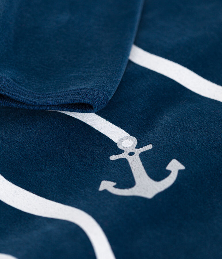 Dors bien en velours b&eacute;b&eacute; blau INCOGNITO