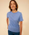 Damen-T-Shirt L'Iconique aus Leinen blau GAULOISE