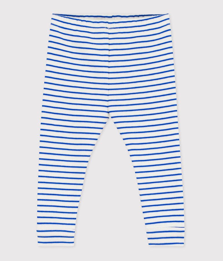 Baby-Leggings aus Baumwolle mit Streifen blau MILK/ PERSE