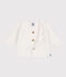 Unisex - Babyjacke aus einfarbiger Baumwolle weiss