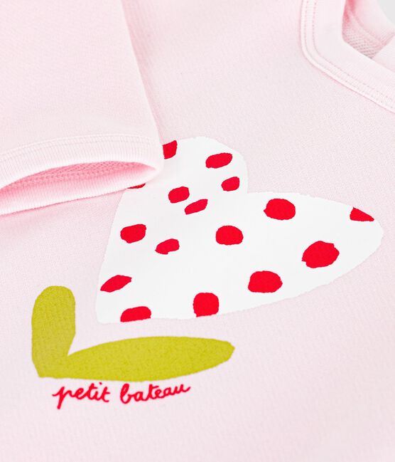 Baby-Baumwoll-Kapuzenpullover mit Muster rosa BARELY