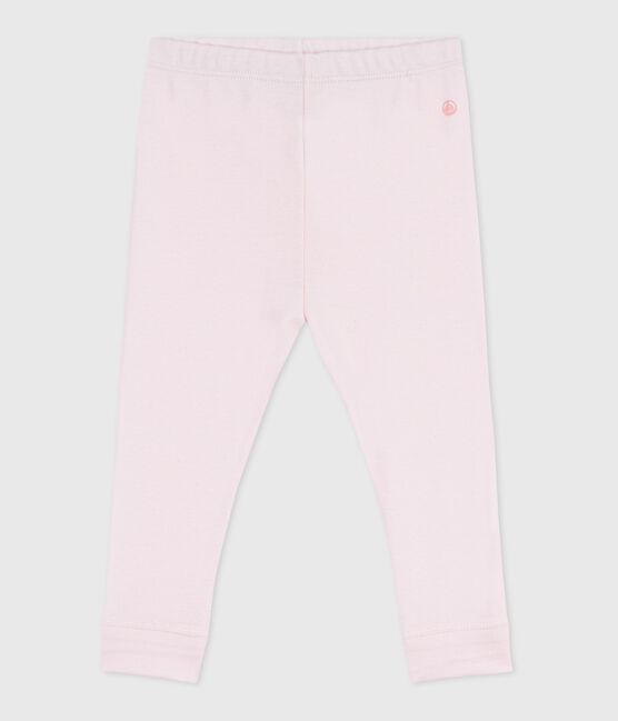 Baby-Leggings aus einfarbiger Baumwolle rosa BARELY