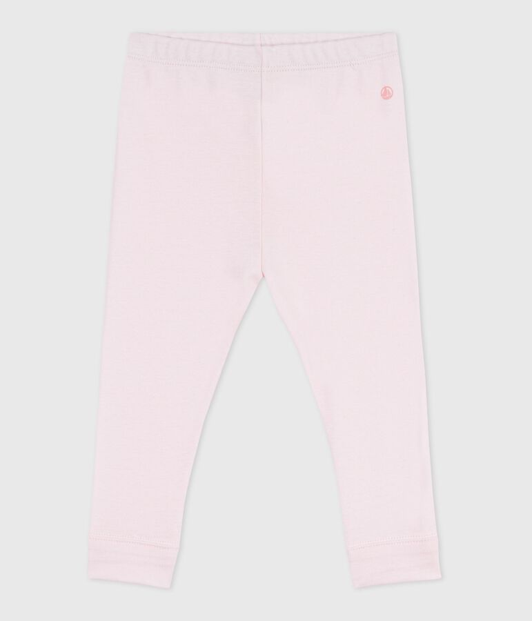 Baby-Leggings aus einfarbiger Baumwolle rosa