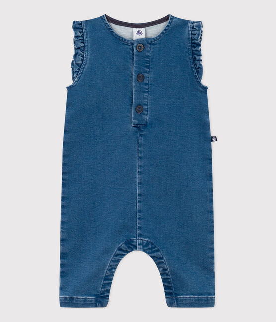 Ärmelloser Baby-Overall aus Denim blau BLEU DELAVE