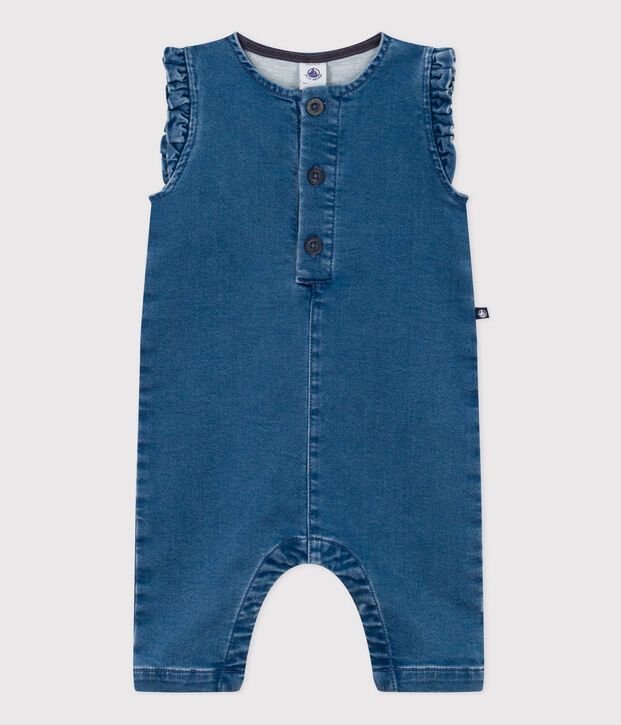 &Auml;rmelloser Baby-Overall aus Denim blau