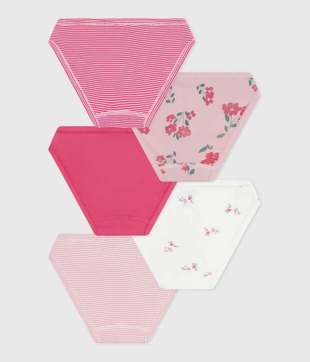 Set Kinder-Slips aus Baumwolle mit Blumenmuster vielfarbig