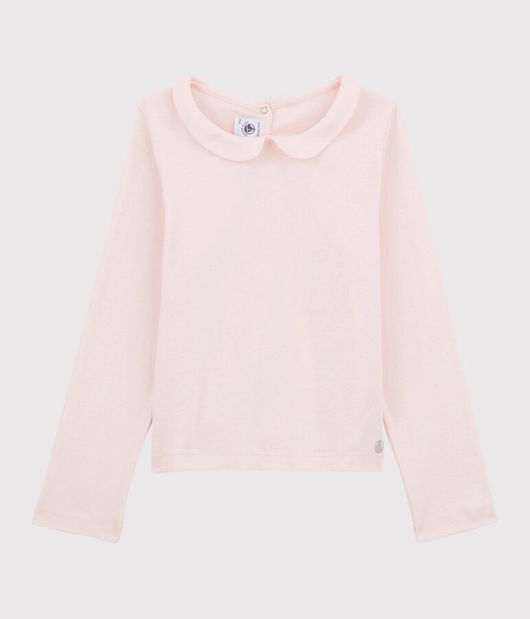 Lang&auml;rmeliges Kinder-T-Shirt aus Baumwolle f&uuml;r M&auml;dchen rosa