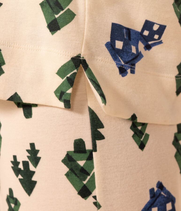 Pyjama Chalet aus Baumwolle f&uuml;r Damen naturfarben/vielfarbig