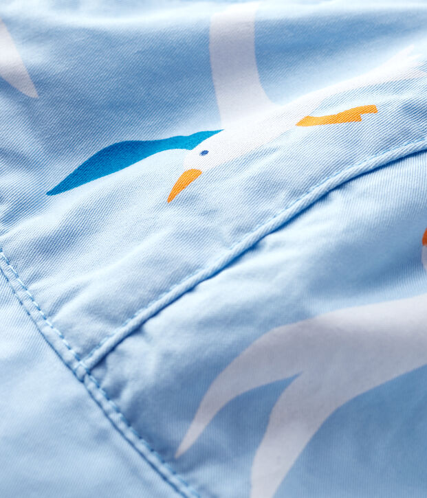Baby-Sonnenhut mit M&ouml;wen-Motiv f&uuml;r Jungen blau/vielfarbig