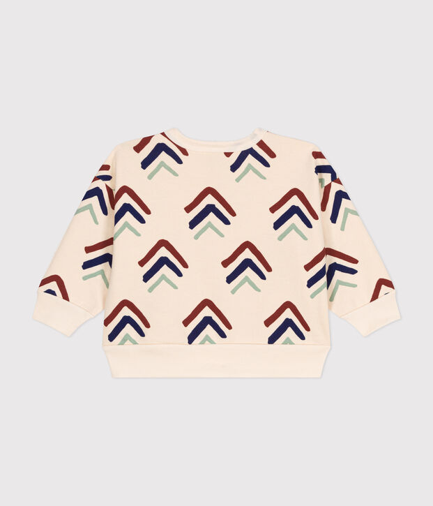Baby-Sweatshirt aus Molton naturfarben/blau/vielfarbig