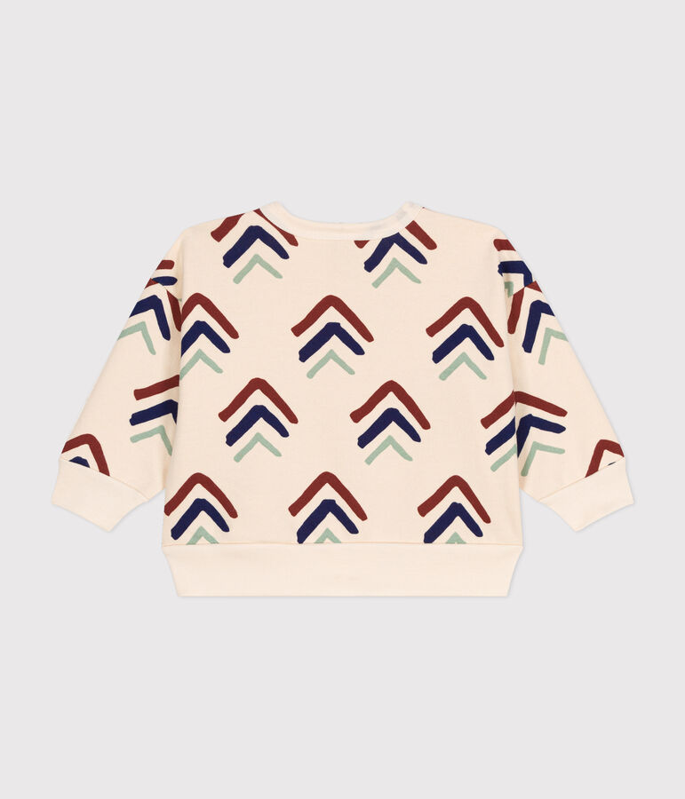 Baby-Sweatshirt aus Molton naturfarben/blau/vielfarbig